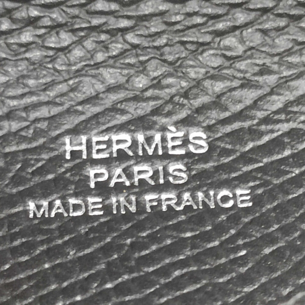 HERMES Calvi Business Card Holder, Black Veau Epsom Leather, Men's and Women'... - Picture 7 of 8